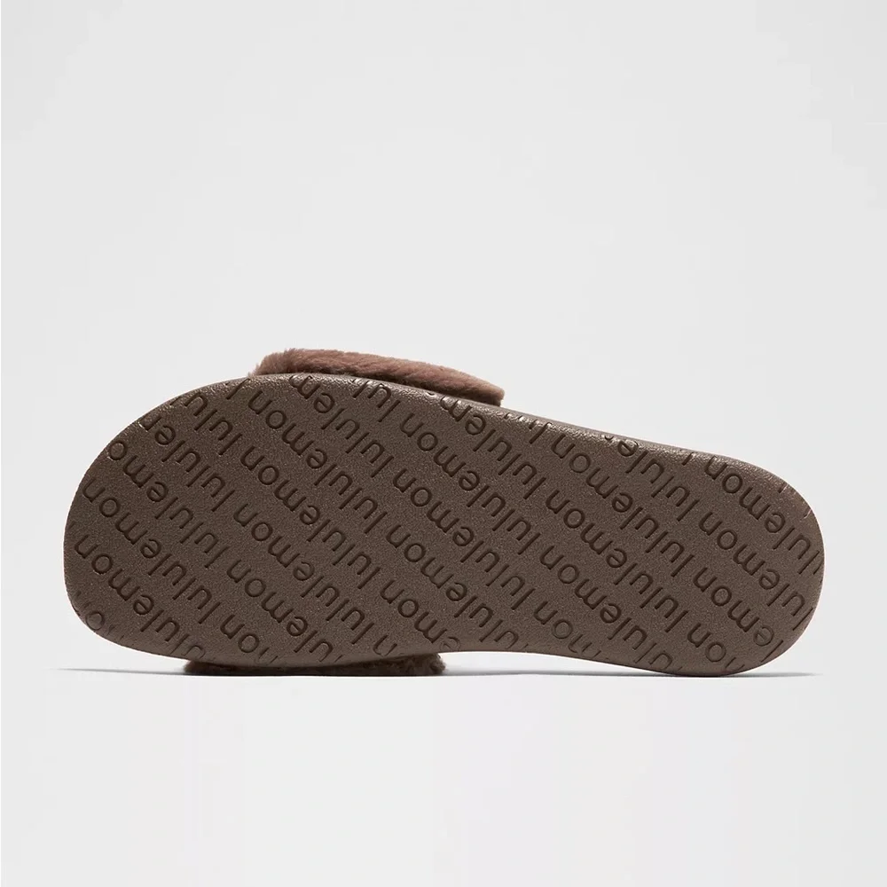 Brown Fuzzy Slide Sandals lululemon - Picture 7 of 10